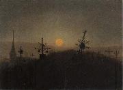 Carl Gustav Carus, Cemetery in the Moonlight